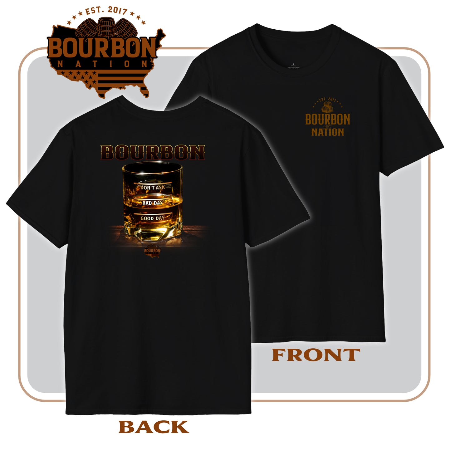 "Good Day-Bad Day" short sleeve black t-shirt